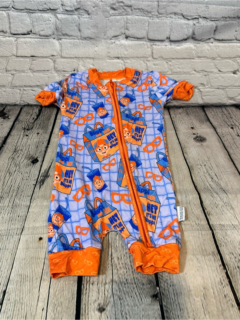 Little Loves and Co Blippi Bamboo Shortie Romper